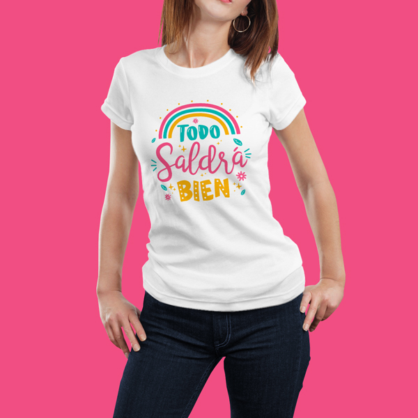 Camiseta niña Rosa Algodón para personalización